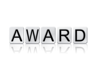 Award Isolated Tiled Letters Concept and Theme