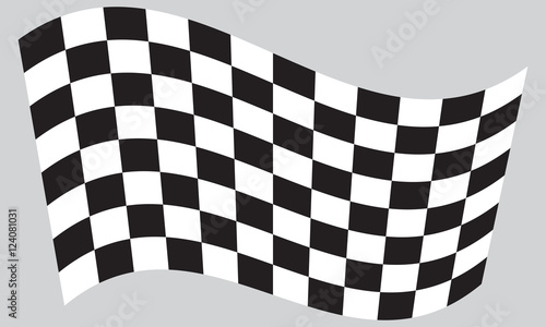 Download "Checkered racing flag waving on gray background" Stock ...