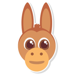 funny donkey face isolated icon vector illustration design