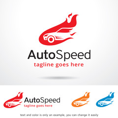 Auto Speed Logo Template Design Vector