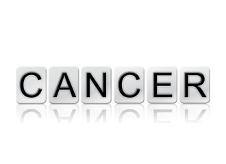 Cancer Isolated Tiled Letters Concept and Theme