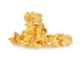 Popcorn isolated on the white background