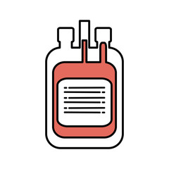 donate blood bag isolated icon vector illustration design