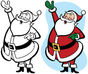 Santa Claus waving hello