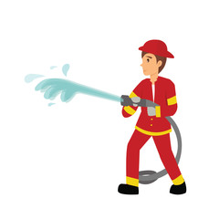  illustration of a firefighter