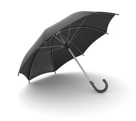 3d render of black umbrella