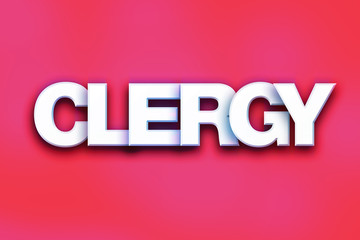 Clergy Concept Colorful Word Art