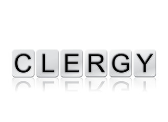 Clergy Isolated Tiled Letters Concept and Theme