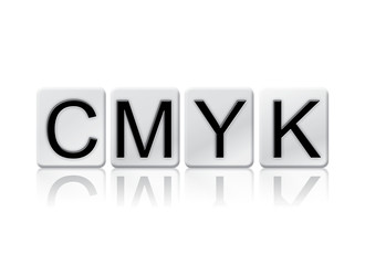 CMYK Isolated Tiled Letters Concept and Theme
