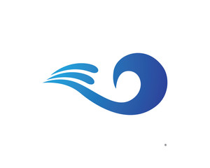 Naklejka na ściany i meble Water wave Logo Template