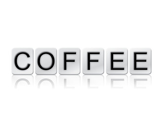 Coffee Isolated Tiled Letters Concept and Theme