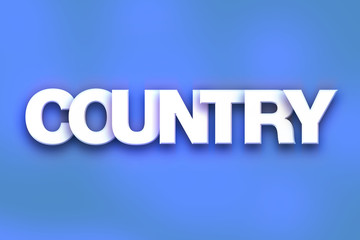 Fototapeta premium Country Concept Colorful Word Art
