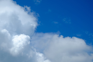white cloud in the blue sky for background backdrop use