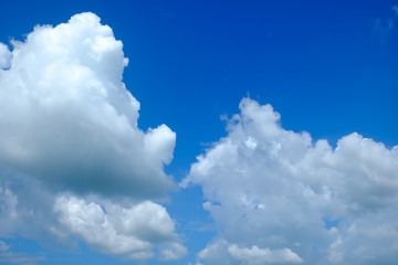 Naklejka na ściany i meble white cloud in the blue sky for background backdrop use