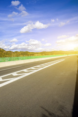 In autumn, highway landscape