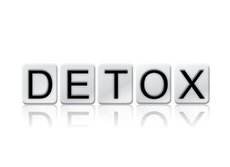 Detox Isolated Tiled Letters Concept and Theme