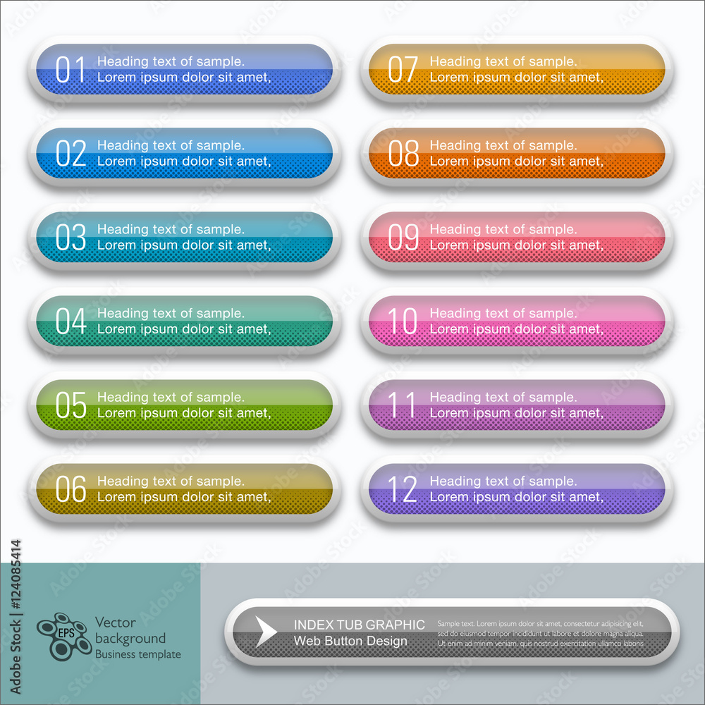 Wall mural web button and headline design #vector graphics