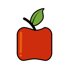 apple healthy fruit icon vector illustration design