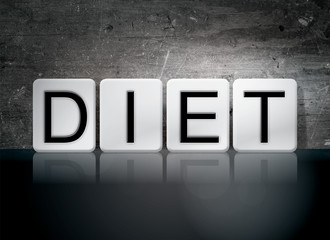 Diet Tiled Letters Concept and Theme