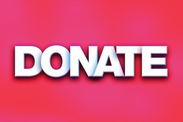 Donate Concept Colorful Word Art