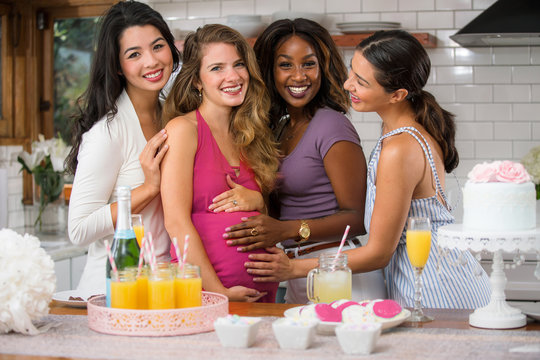Positivity community best friends team joy love for pregnant woman babyshower