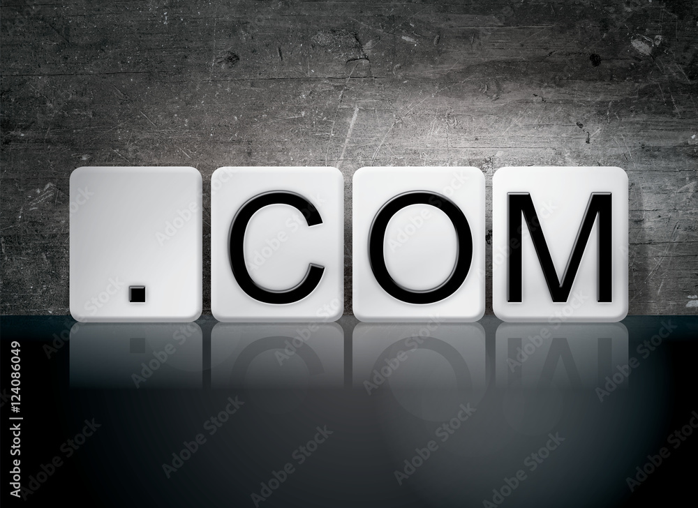Fototapete dot com tiled letters concept and theme