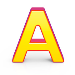 3d golden letter A