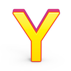 3d golden letter Y