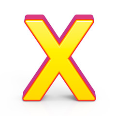 Obraz premium 3d golden letter X