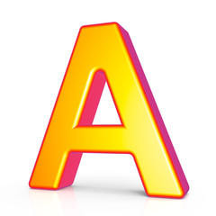 3d golden letter A
