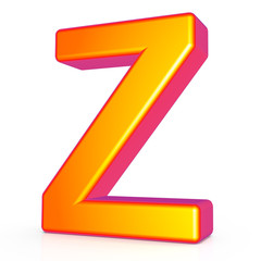 3d golden letter Z