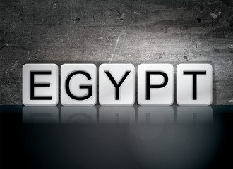 Fototapeta na wymiar Egypt Tiled Letters Concept and Theme