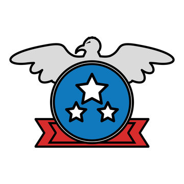 united states of america with eagle emblem