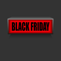 Black friday. Warning message Sale and discount.