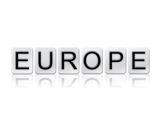 Europe Isolated Tiled Letters Concept and Theme