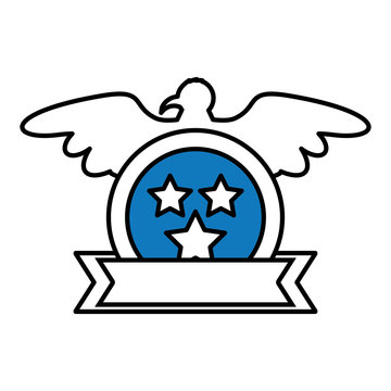 united states of america with eagle emblem