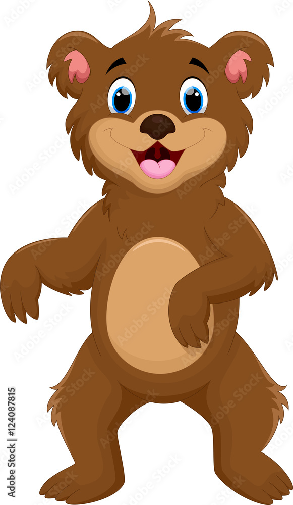 Wall mural cute cartoon bear