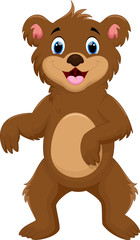Obraz premium Cute cartoon bear