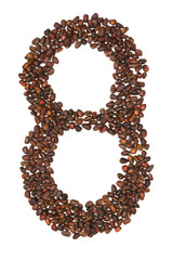 eight number made of cedar  nuts
