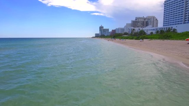 Stock video of Miami Beach sped up