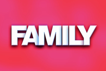Family Concept Colorful Word Art