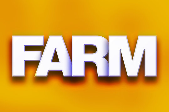 Farm Concept Colorful Word Art