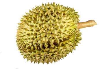King of fruits, durian on white background