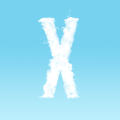 alphabet font cloudy