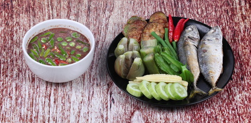 Spicy shrimp paste dip as 