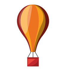balloon air hot fly isolated icon vector illustration design