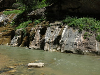 Trail to the narrows, Zion National Park, USA
