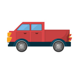 van vehicle transport isolated icon vector illustration design