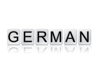 German Isolated Tiled Letters Concept and Theme