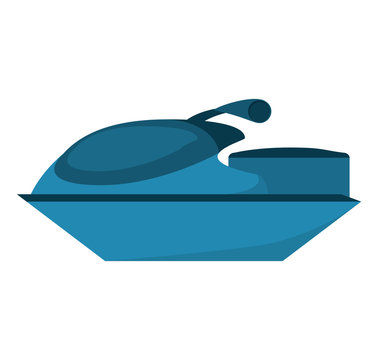 Jetski Vehicle Isolated Icon Vector Illustration Design